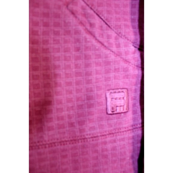 Womens Vintage 80s 90s FILA F-Box Full Zip Jacket Small Burgundy Cotton Blend - Picture 4 of 7